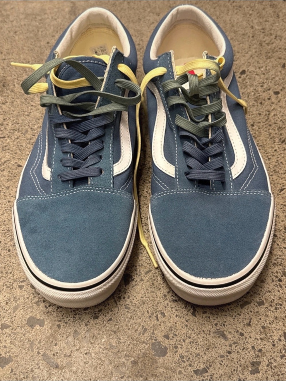 Vans Old Skool Men’s Blue Suede Sneakers with White Stripe